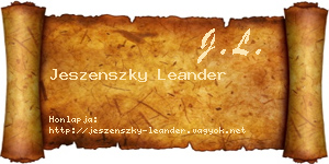 Jeszenszky Leander névjegykártya
